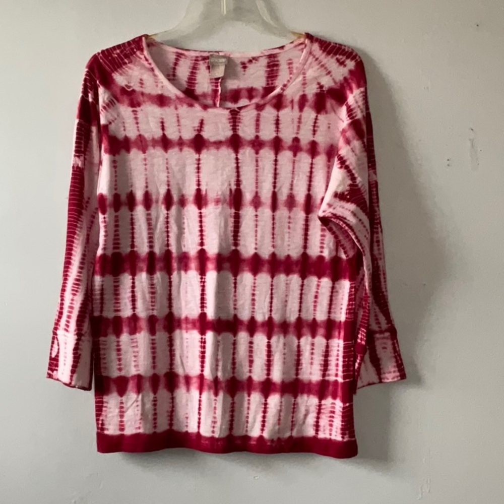 Chico’s Red Tie-Dye Women's Top